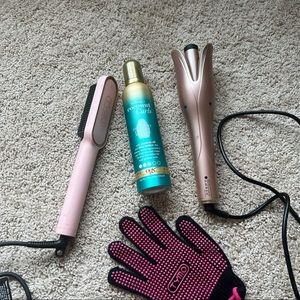 Hair Straightener and Automatic Hair Curler + Mousse